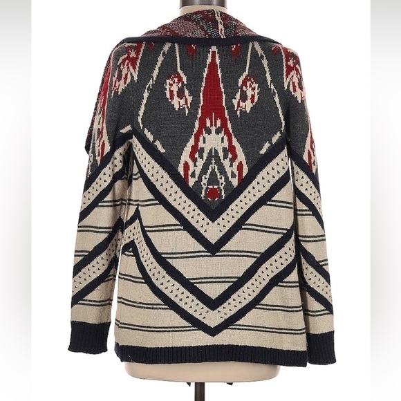 St John's Bay Sweater Cardigan Women M Open Casual Cabin Southwest Cozy Western - Picture 6 of 10